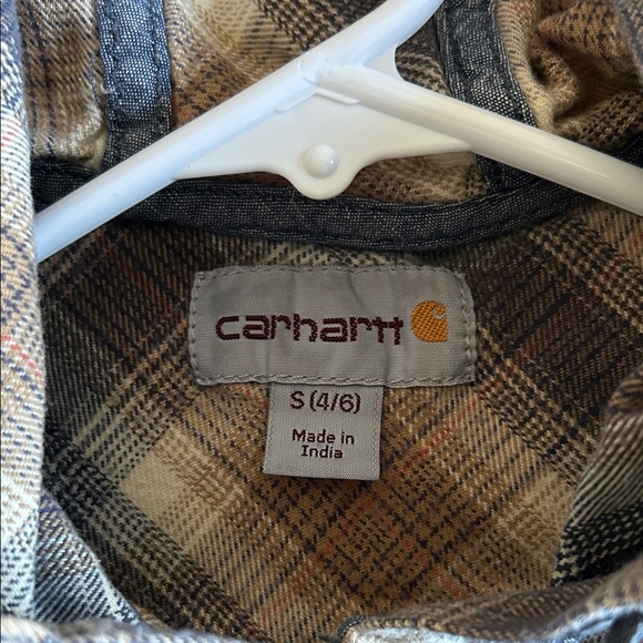 Carhartt Tan and Brown Plaid Shirt - Picture 2 of 3